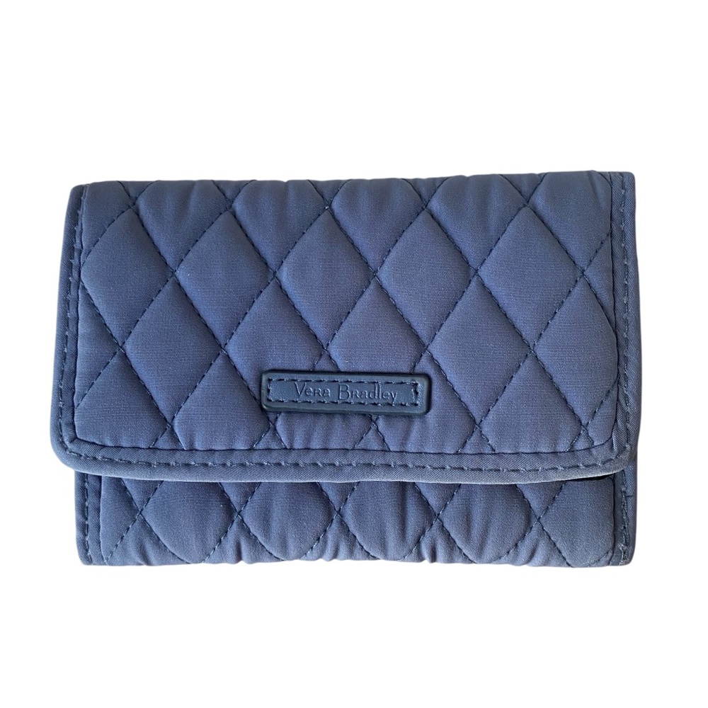 Vera Bradley Quilted Wallet Blue New Without Tags